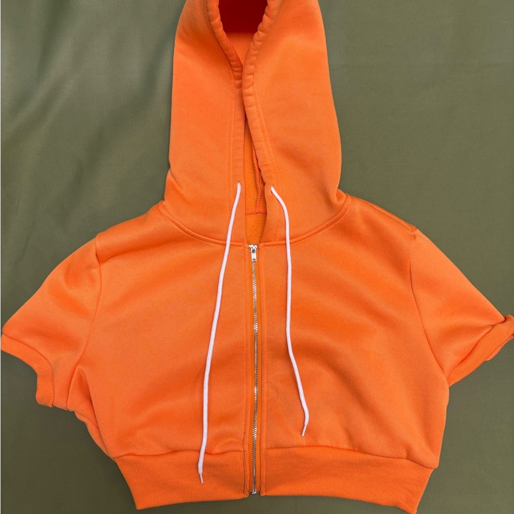 SHEIN Vibrant Orange Kids Hoodie